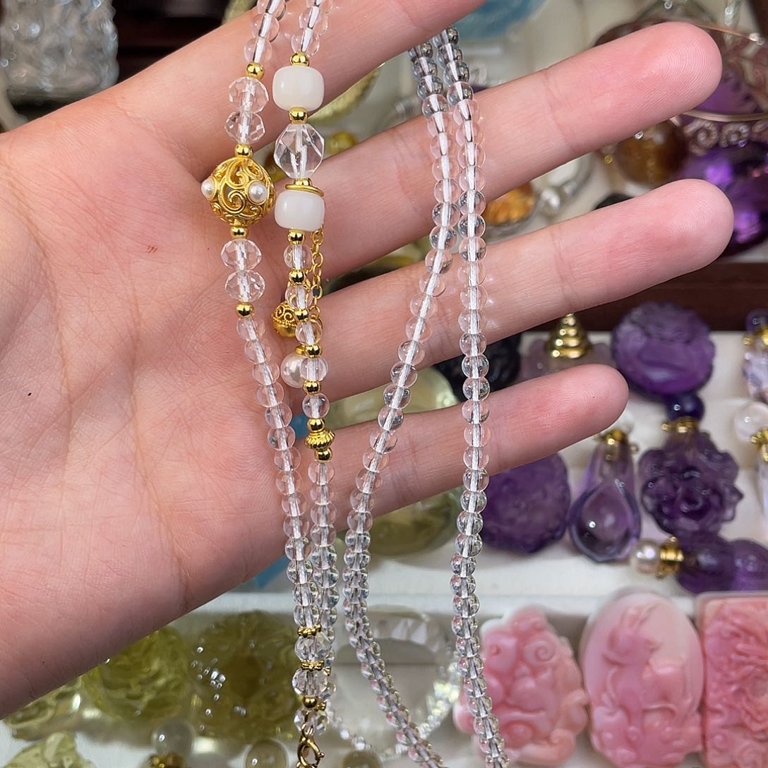 水晶颈饰未镶嵌天然水晶吊坠661