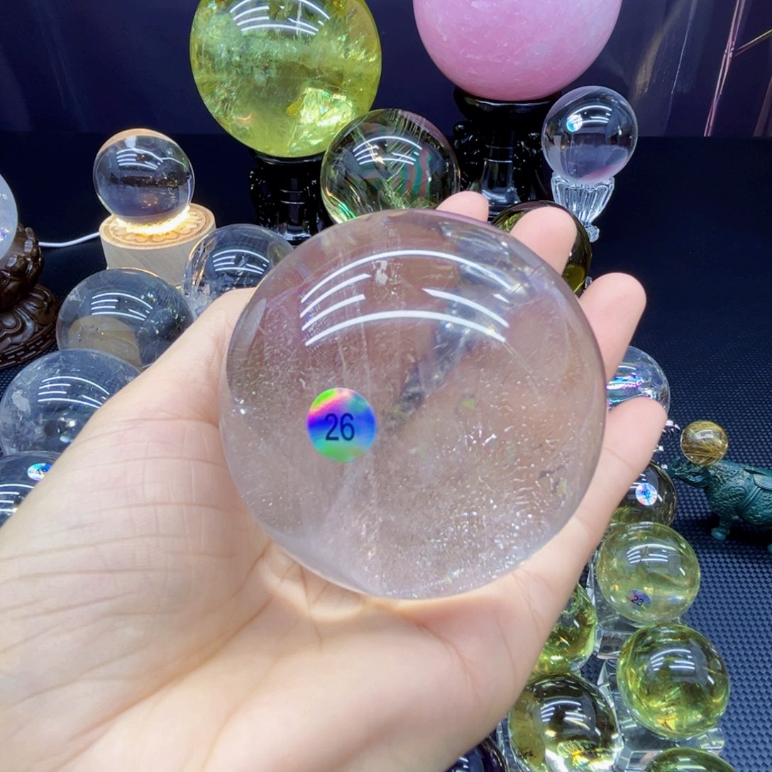 水晶银S925镶嵌摆件6.66公分