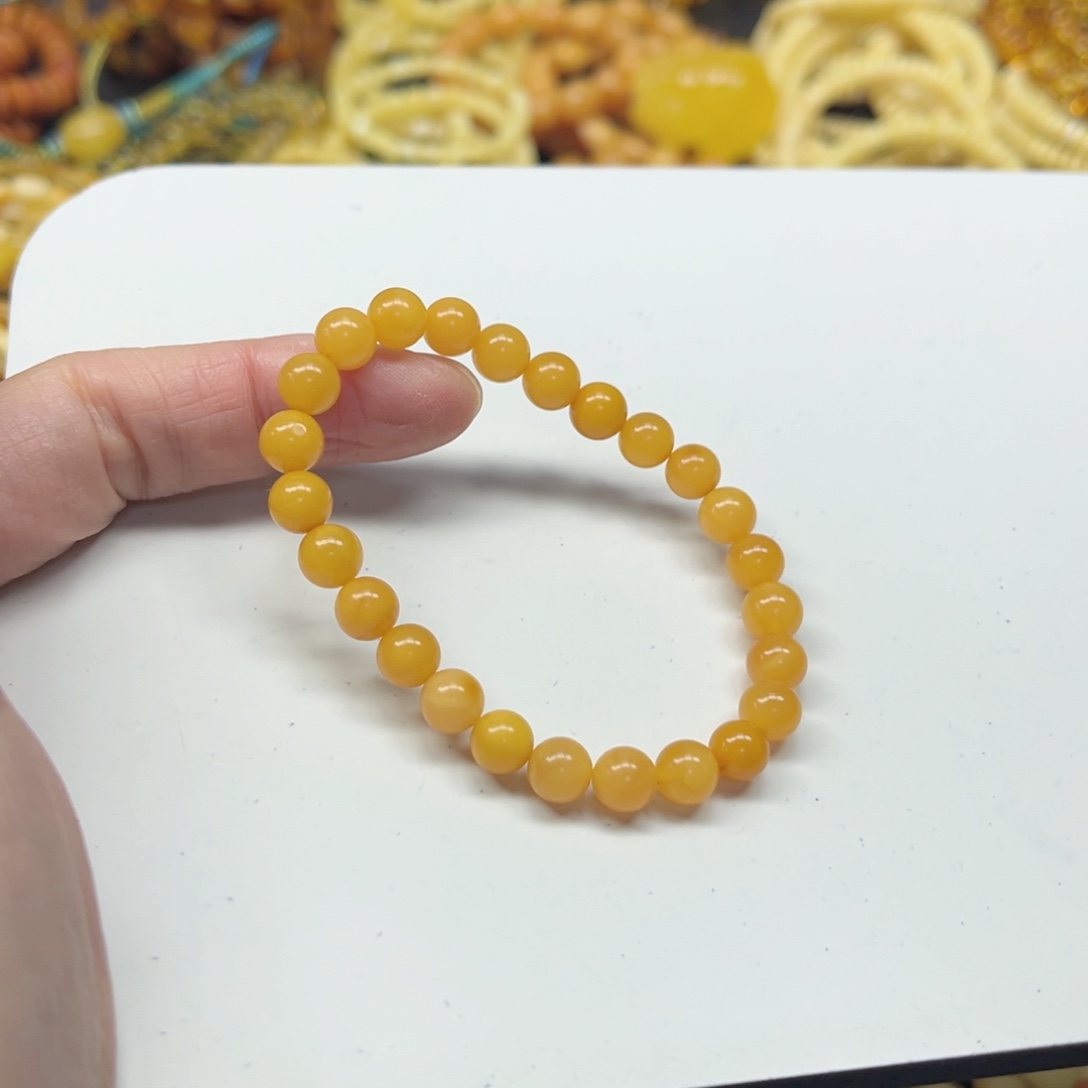 蜜蜡未镶嵌手链蜜蜡手串