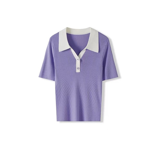 25s夏季新款时尚百搭紫色休闲POLO衫-1132（BM061）