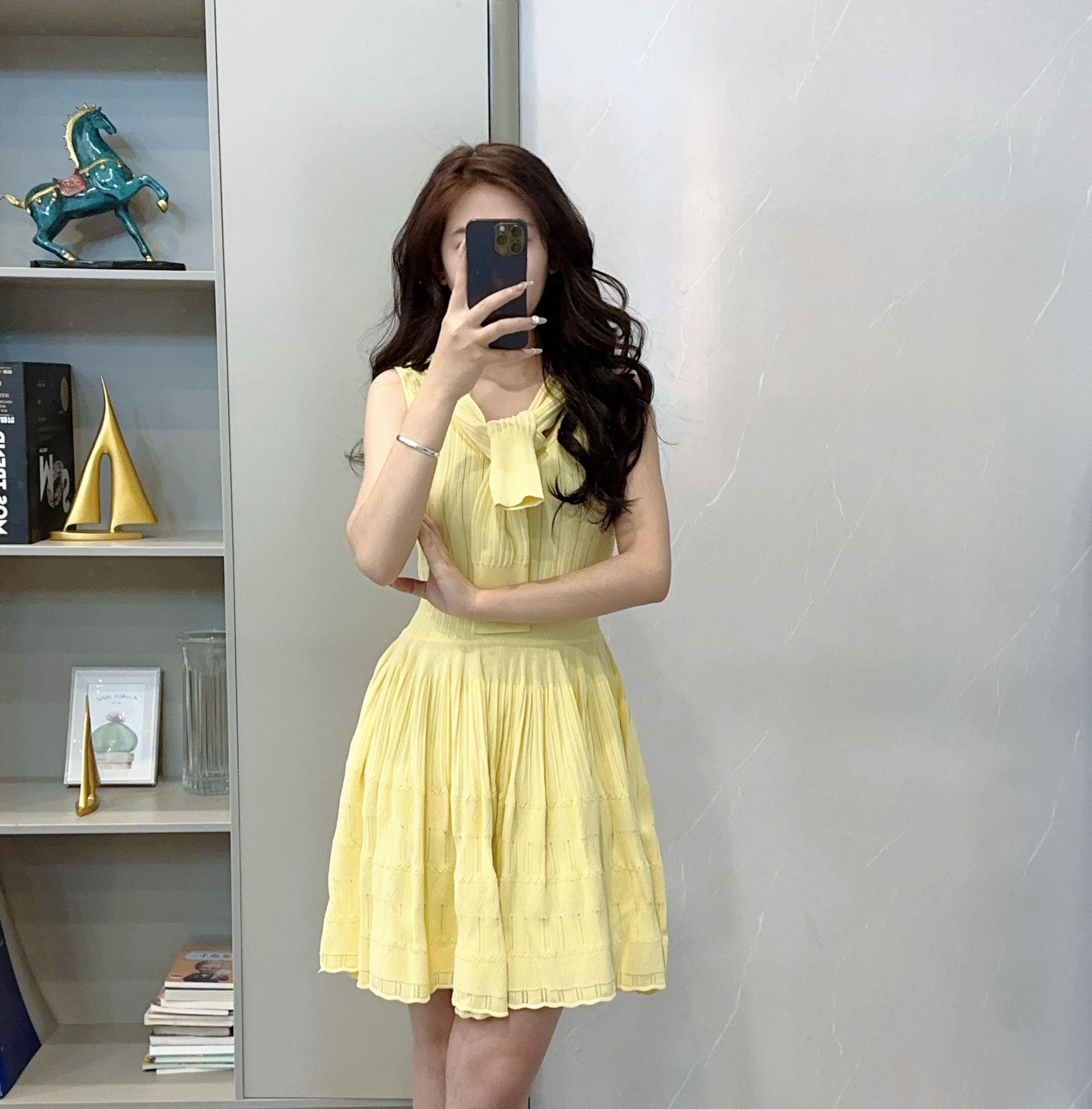 629/659小香风洋气复古短款轻奢法式名媛百褶收腰修身连衣裙