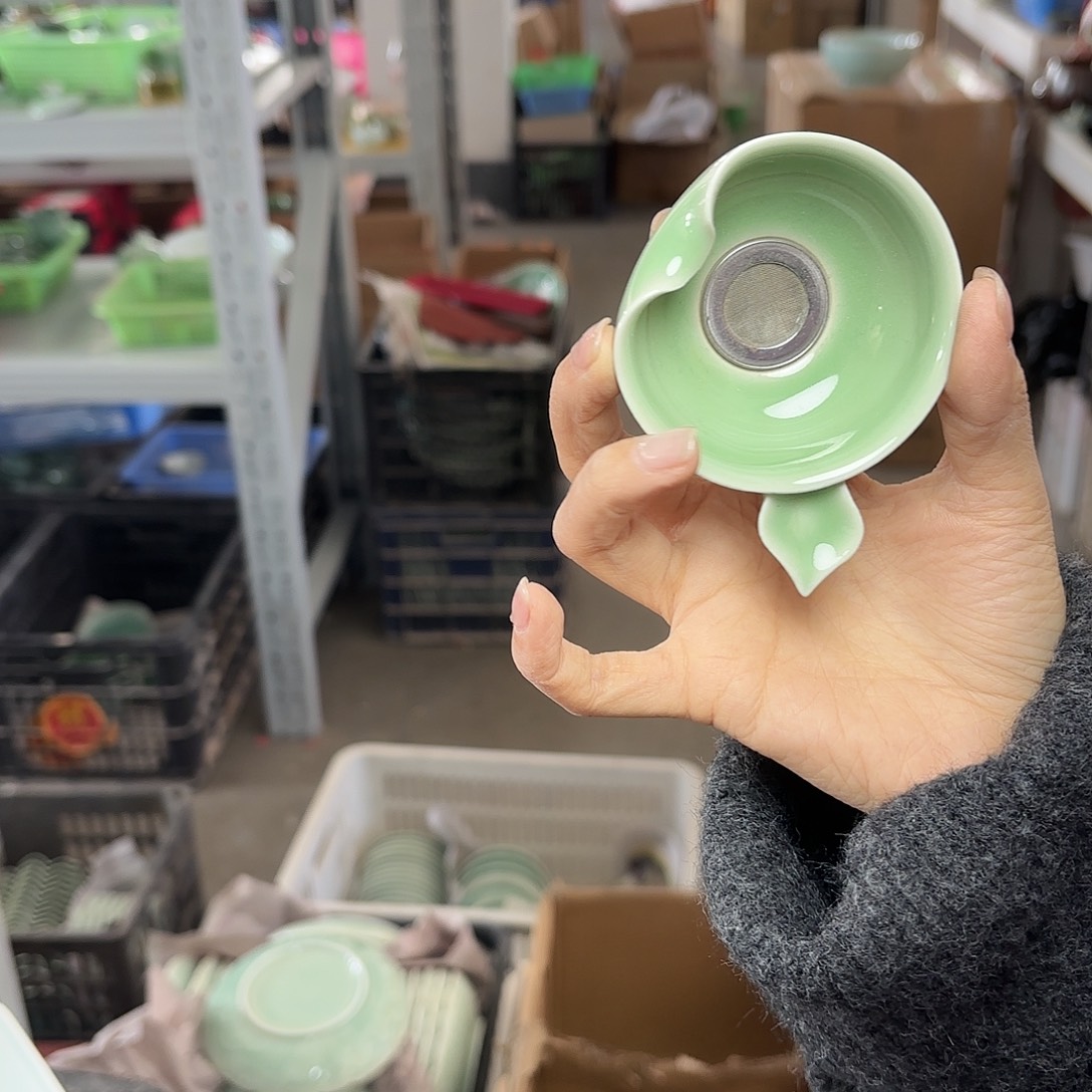 龙泉云间青瓷小米茶器