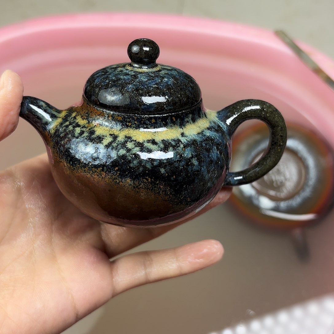 壶柴烧紫砂壶莲子