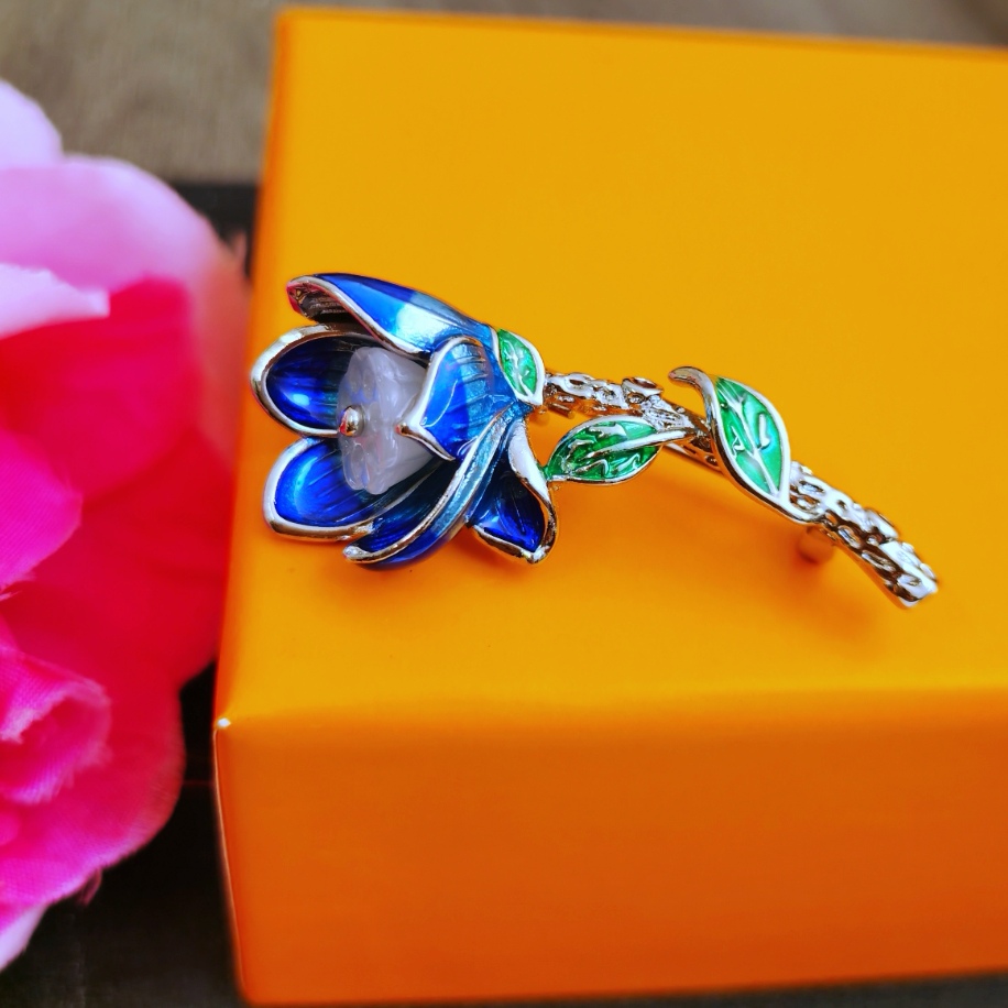 铜合金胸针 AX 502 荷花胸针 S925