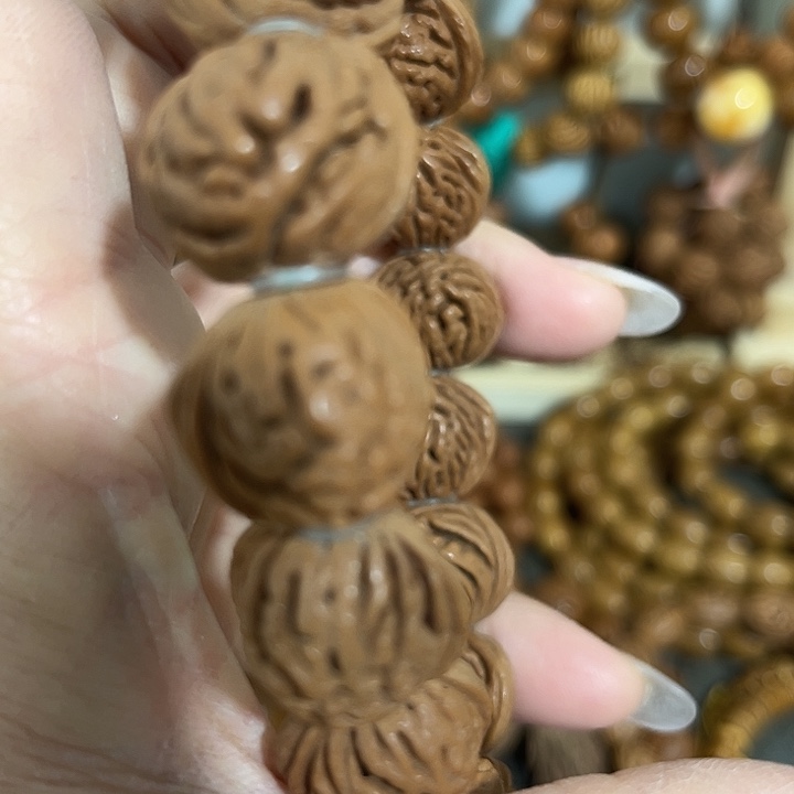 岁****把件核桃精品桃枭大籽手串