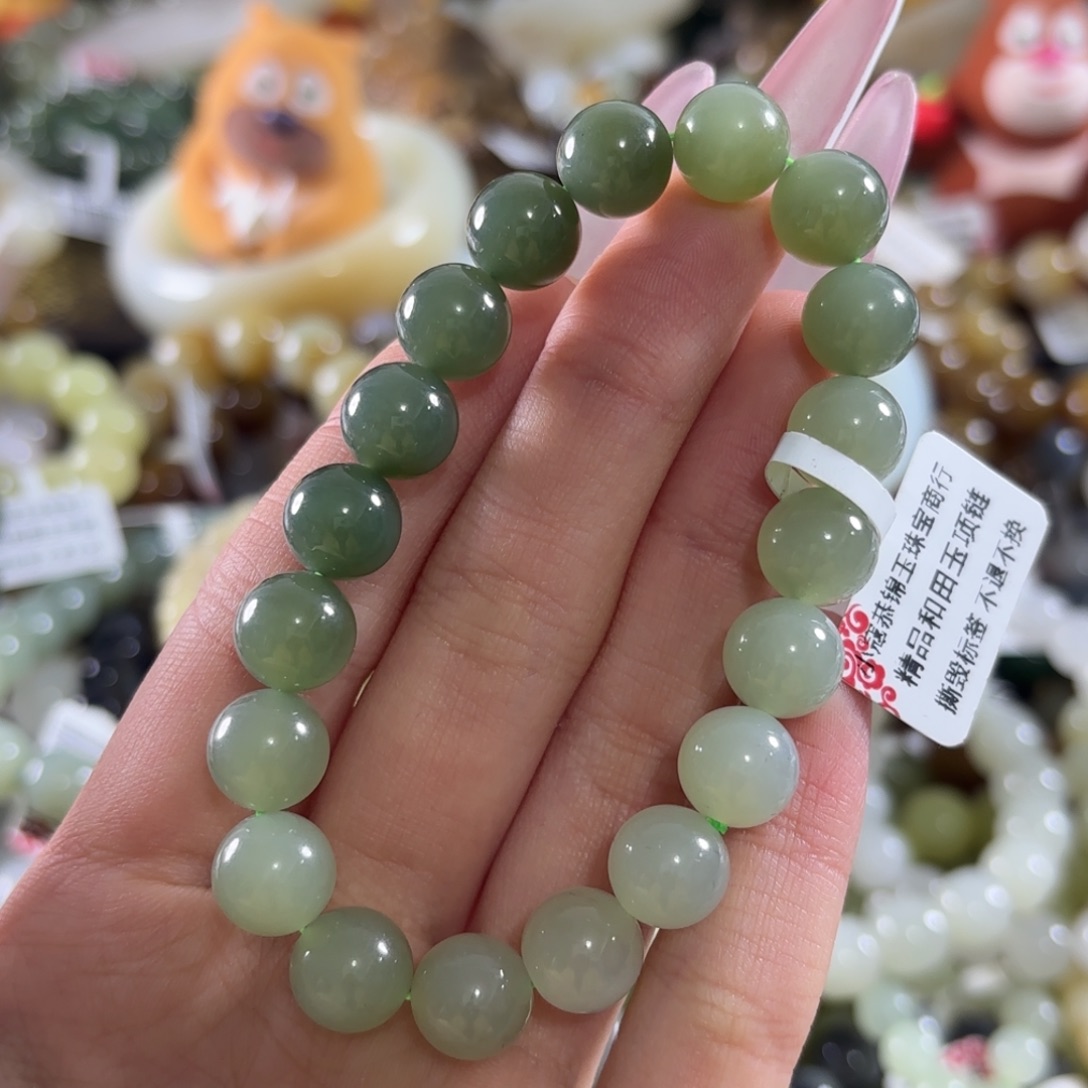 和田玉未镶嵌手链438