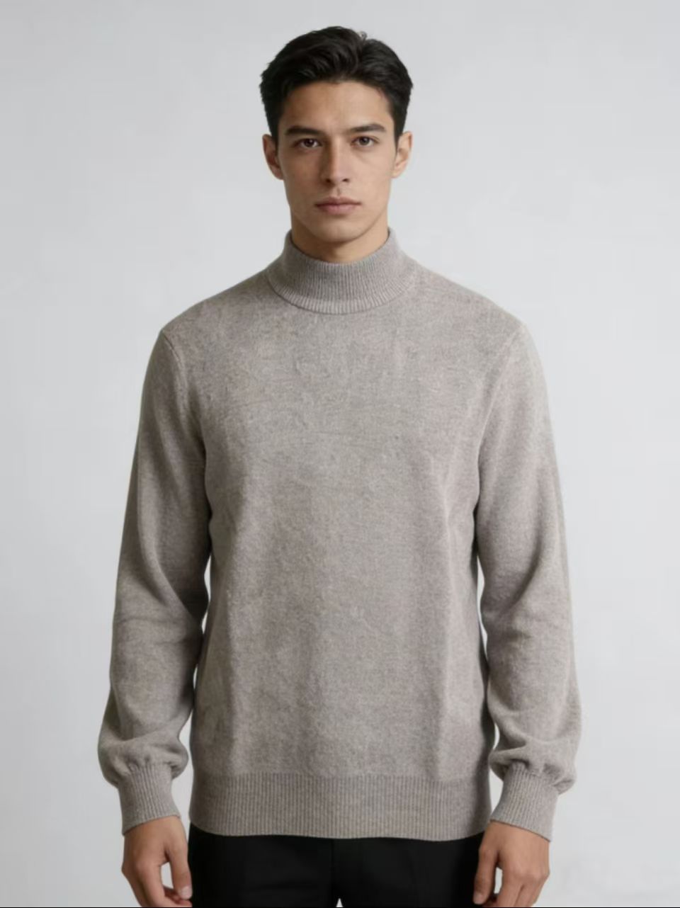 套头款半高领厚款男士浮雕衫时尚男士衫秋冬~剪标