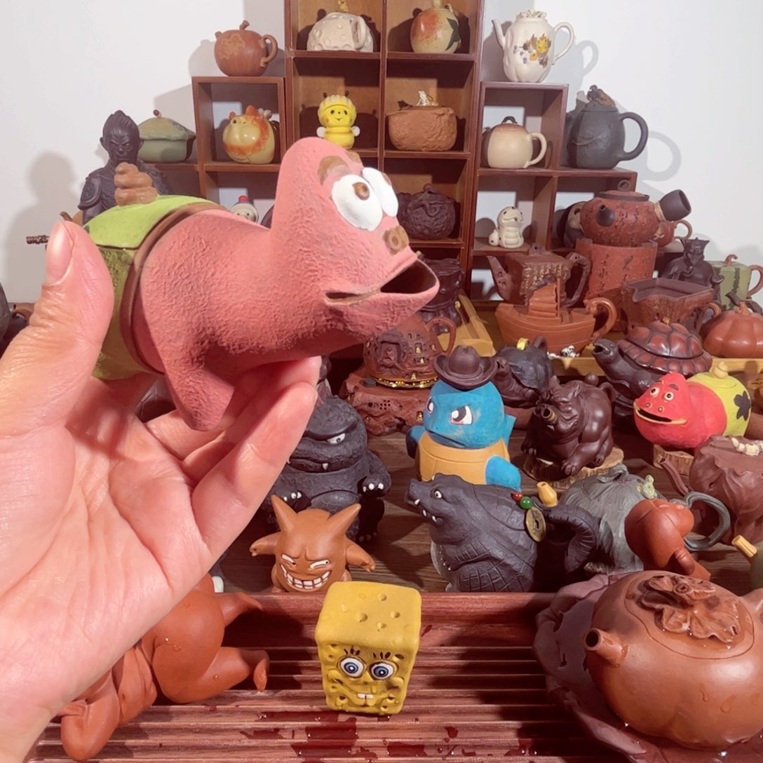 紫砂茶壶用****4纯手工制作过程非常