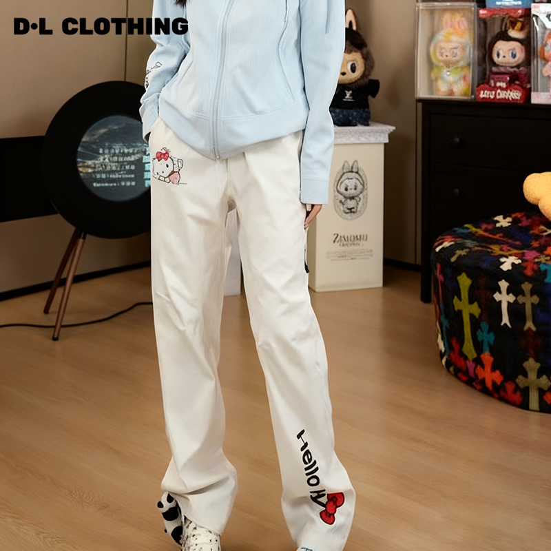 劉發發-K102【蝴蝶结kitty户外冲锋裤】新款时尚百搭直筒修身冲锋裤