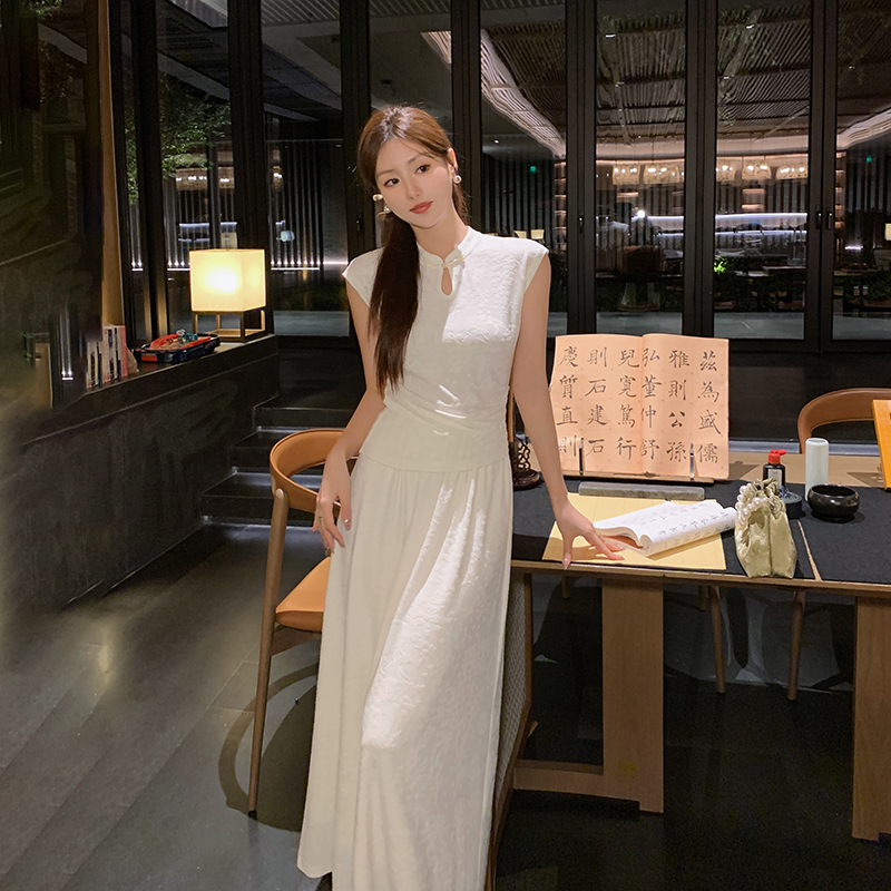 林关关 新中式轻国风提花禅意套装裙64093