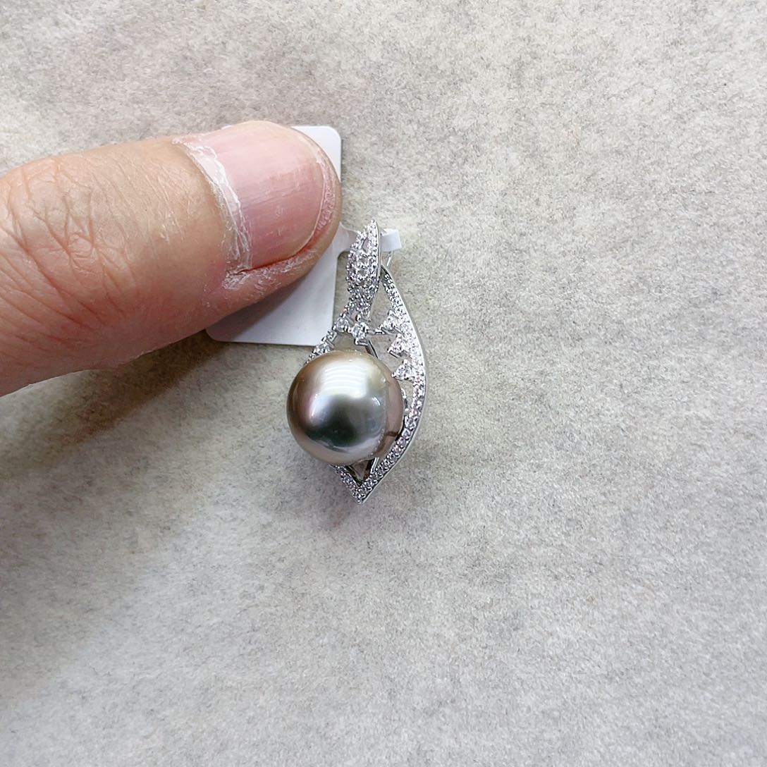 海水珍珠颈饰银S925镶嵌