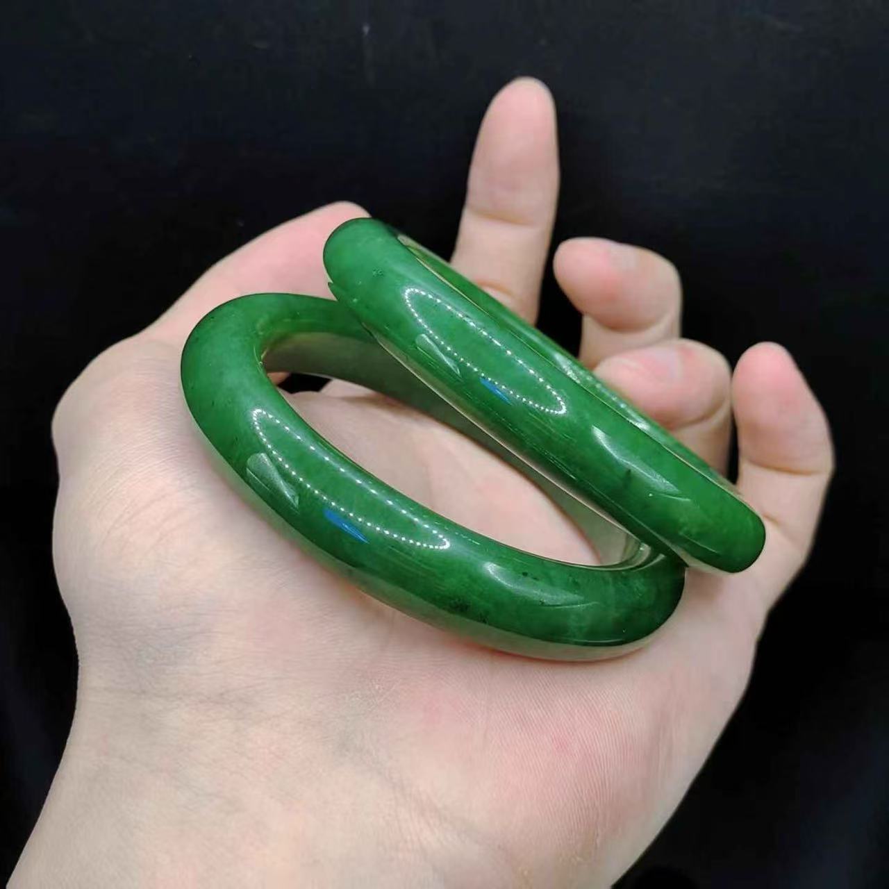 【龙龙严选】和田玉宽条手镯Y3【多样性发其一】圈口53-64mm