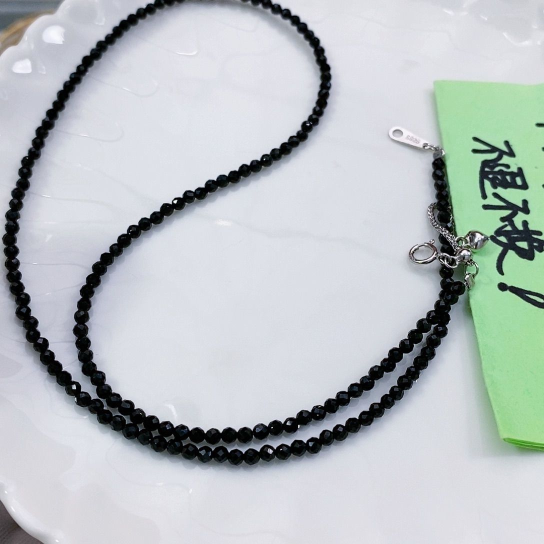 尖晶石项链项链银S925镶嵌