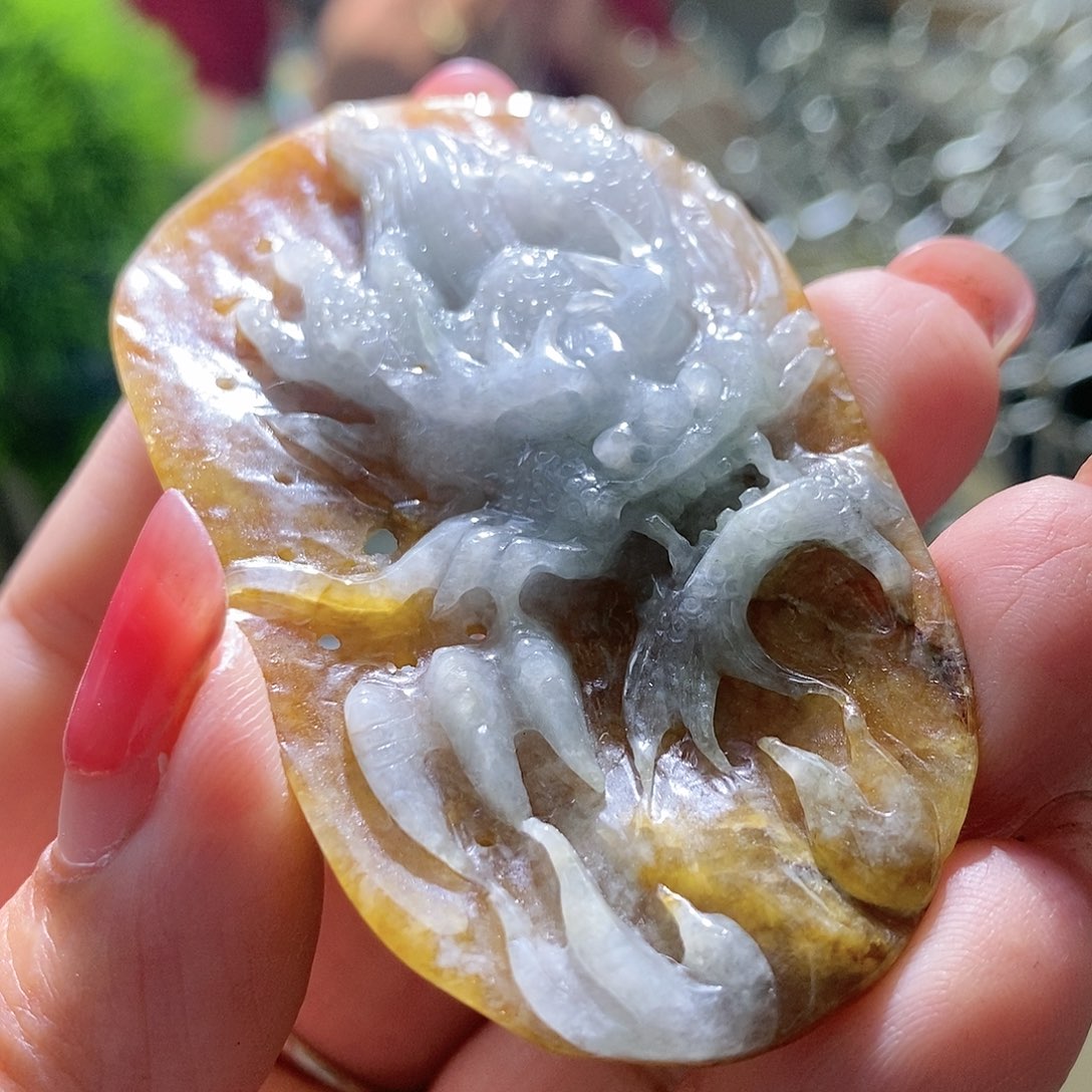 【闪购商品】翡翠未镶嵌颈饰龙牌