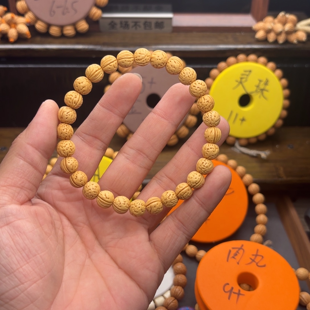 临***巴手串桃核小肉丸桃核