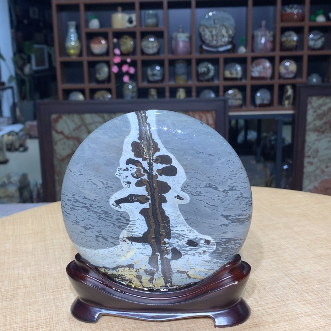 紫砂，广西国画石摆件，收藏观赏