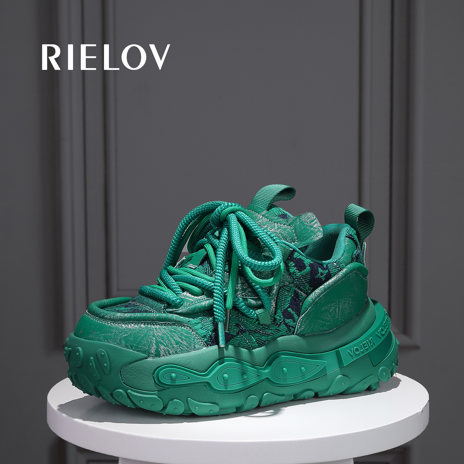 RIELOV【桃子】增高7.5cm时尚潮流百搭女士休闲鞋25205