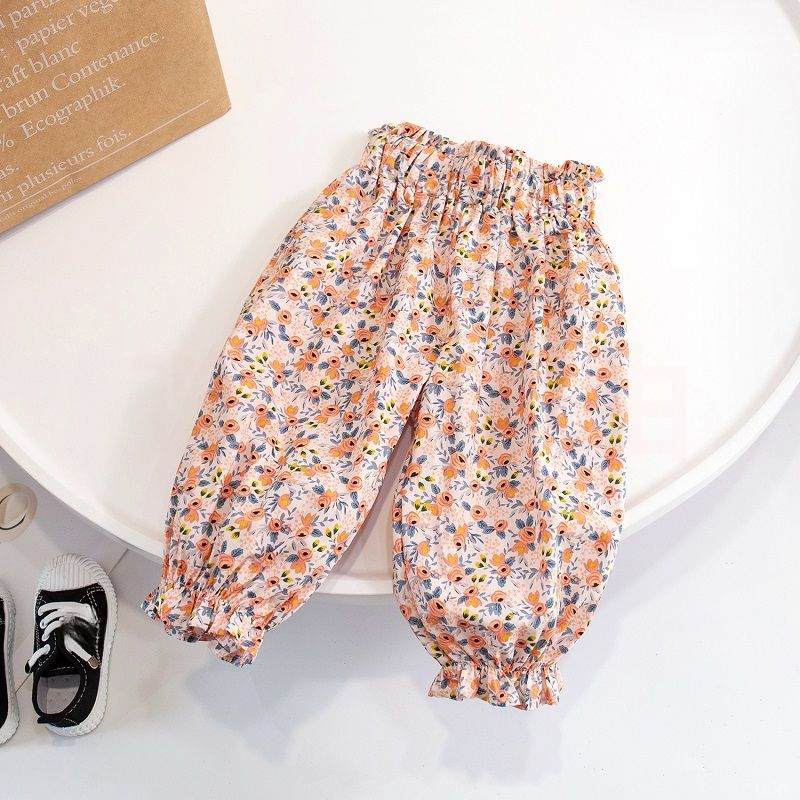 款裤子女童1-3岁夏季薄款夏季儿童束脚裤女童灯笼裤夏季女童2025