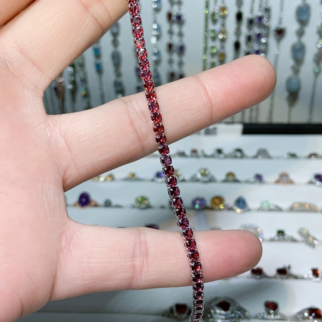 绿水晶戒指银S925镶嵌