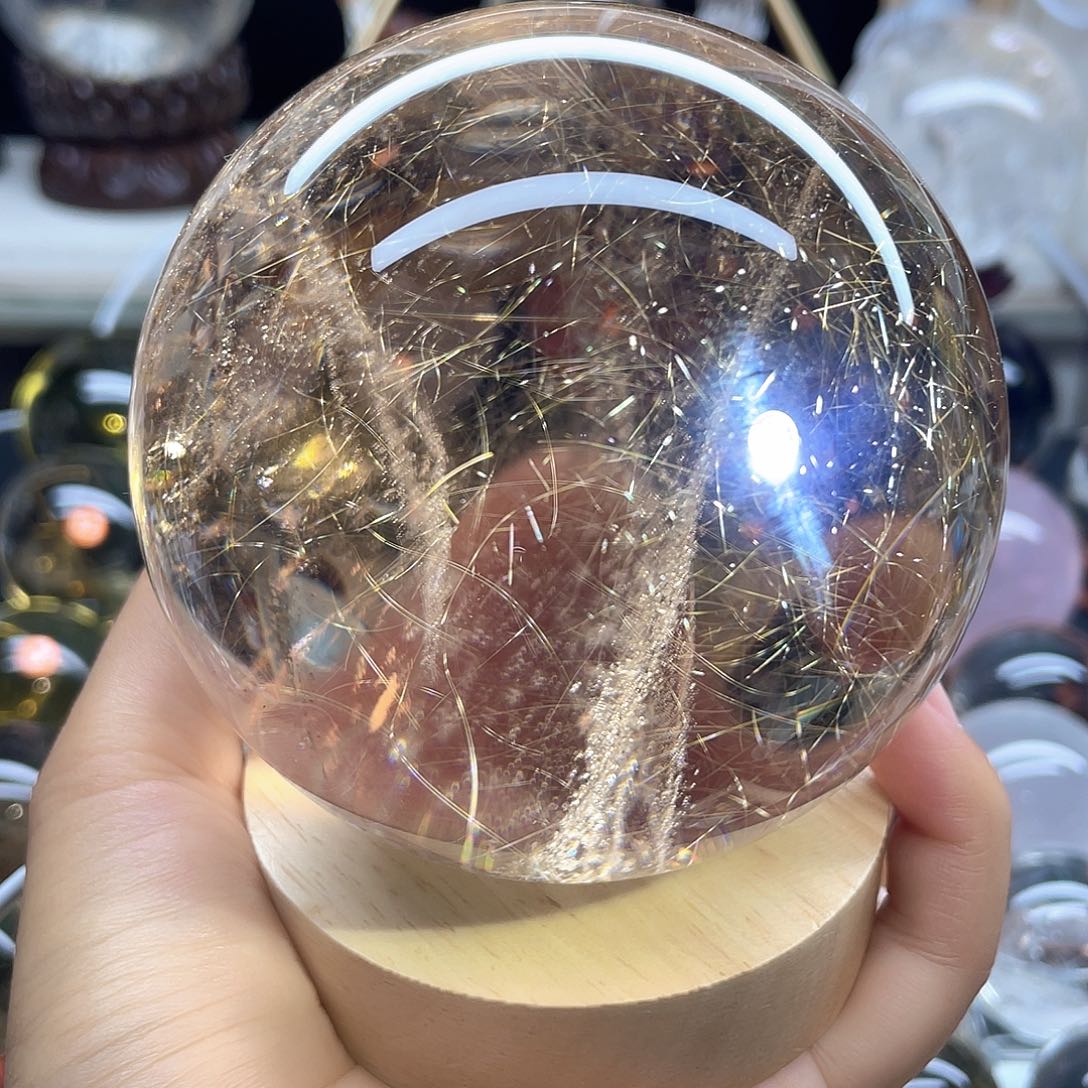 未镶嵌珠宝半成品水晶金发晶91