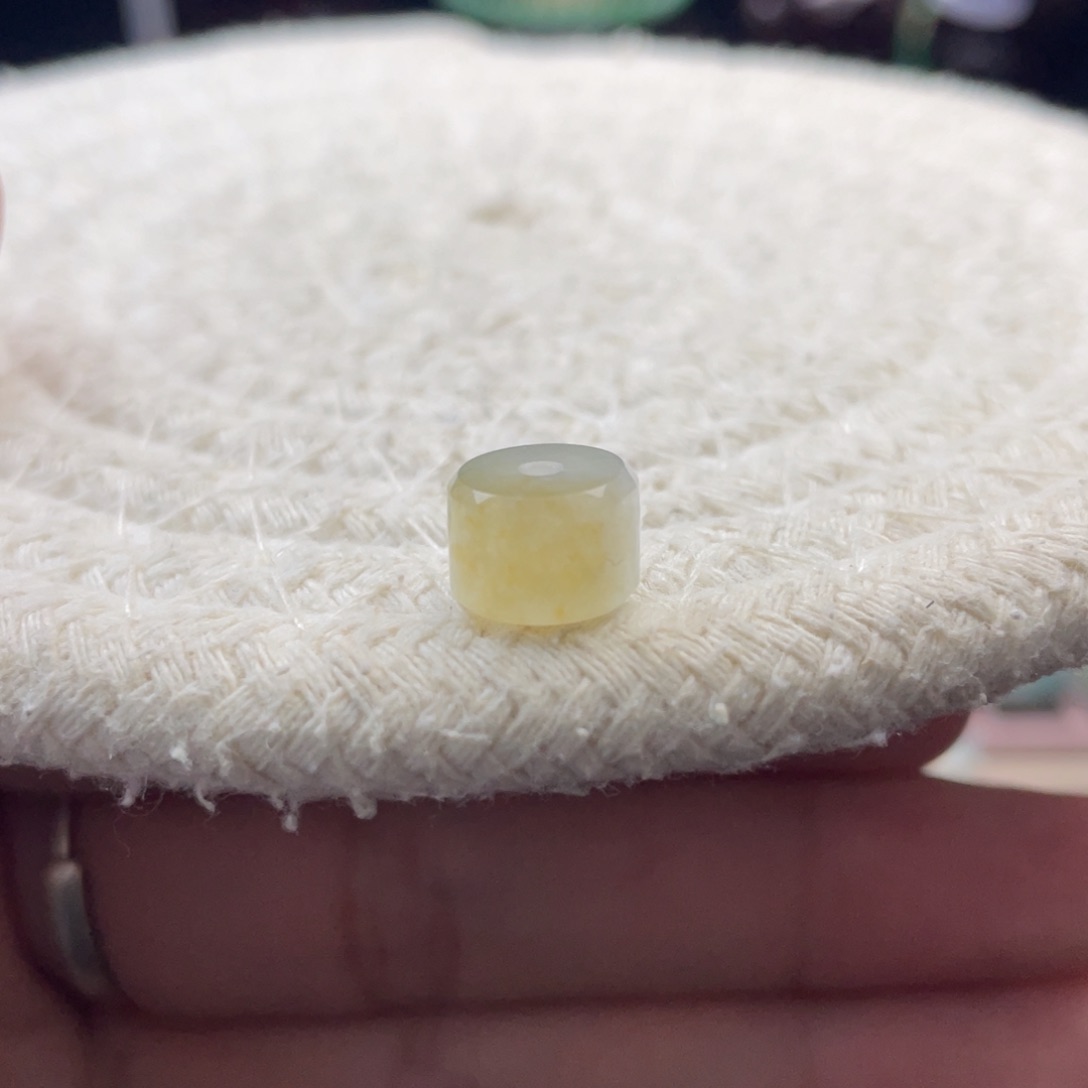 散珠翡翠特色糖黄桶珠卡8.7-6.2mm