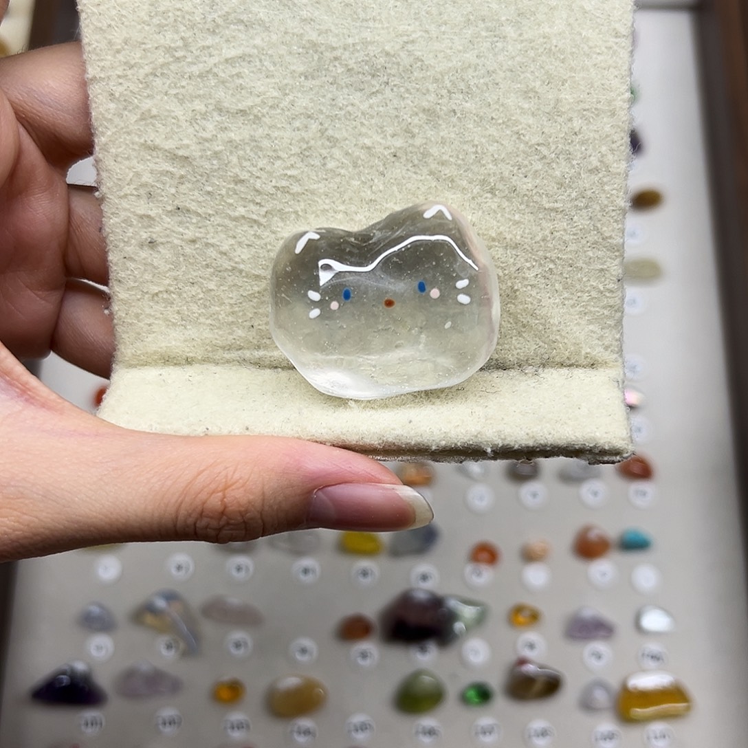 大理石磁石白白猫头特别定制