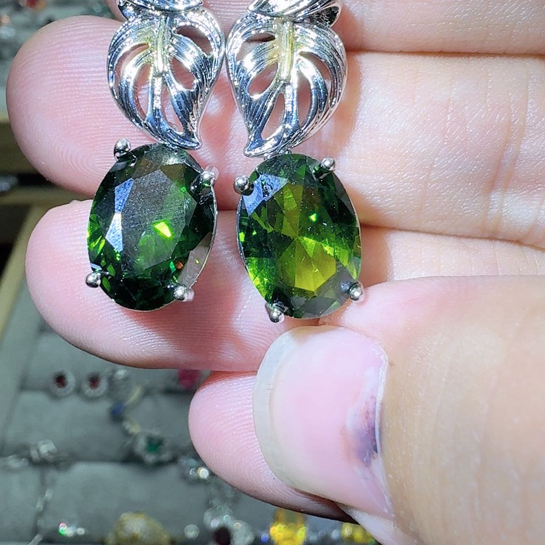 托帕石戒指银S925镶嵌