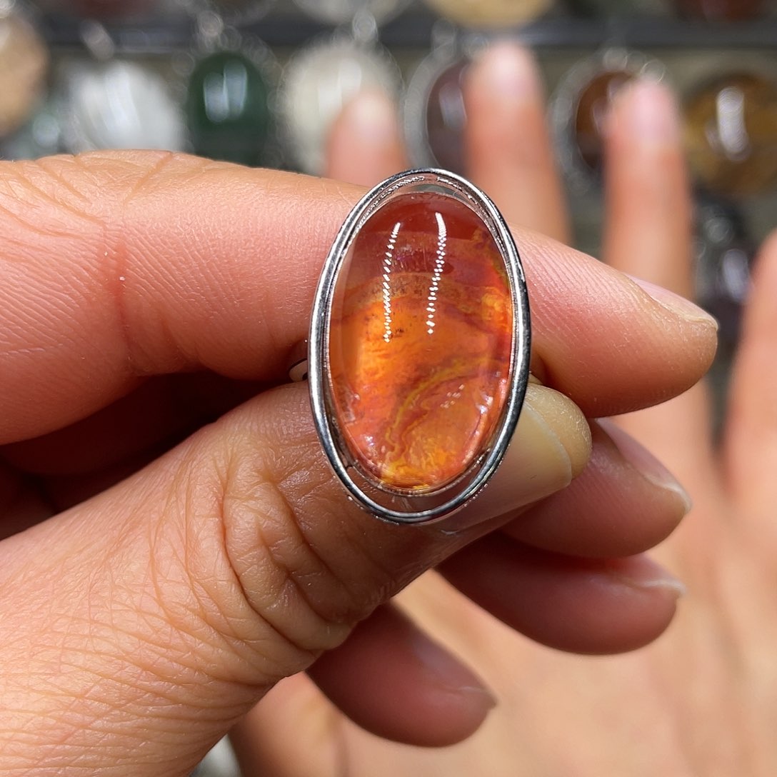 【闪购商品】水晶珠宝半成品银S925镶嵌戒指