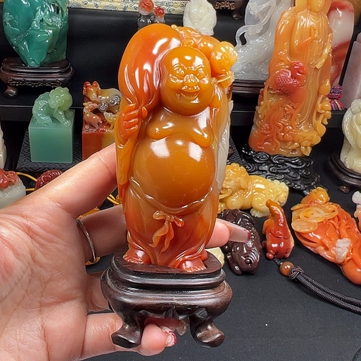 寿山石高山水冻石