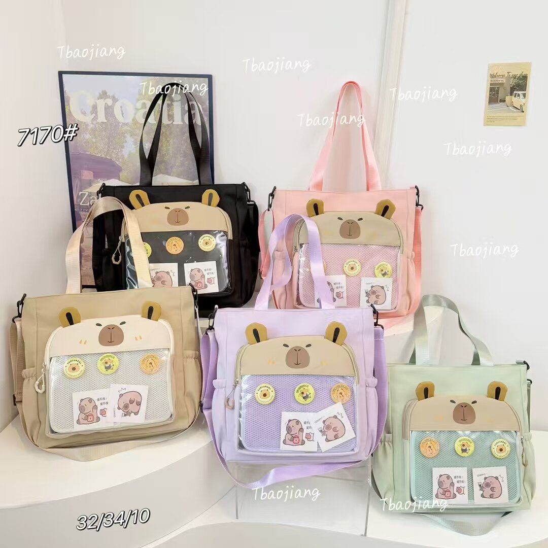 日系二次元小巧可爱吧唧谷子痛包学生单肩斜挎手提包ins休闲7170