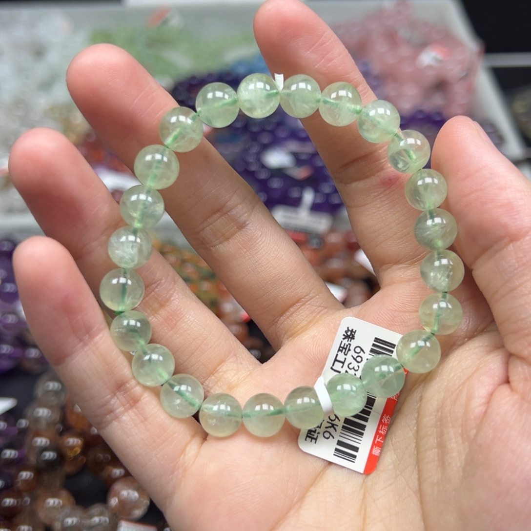 水晶未镶嵌手链卡8.3冰透葡萄石104