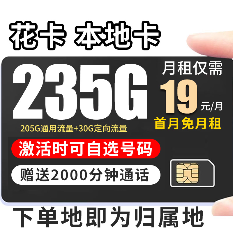 大王卡花卡19元200g限流量卡花卡19元电话卡选号