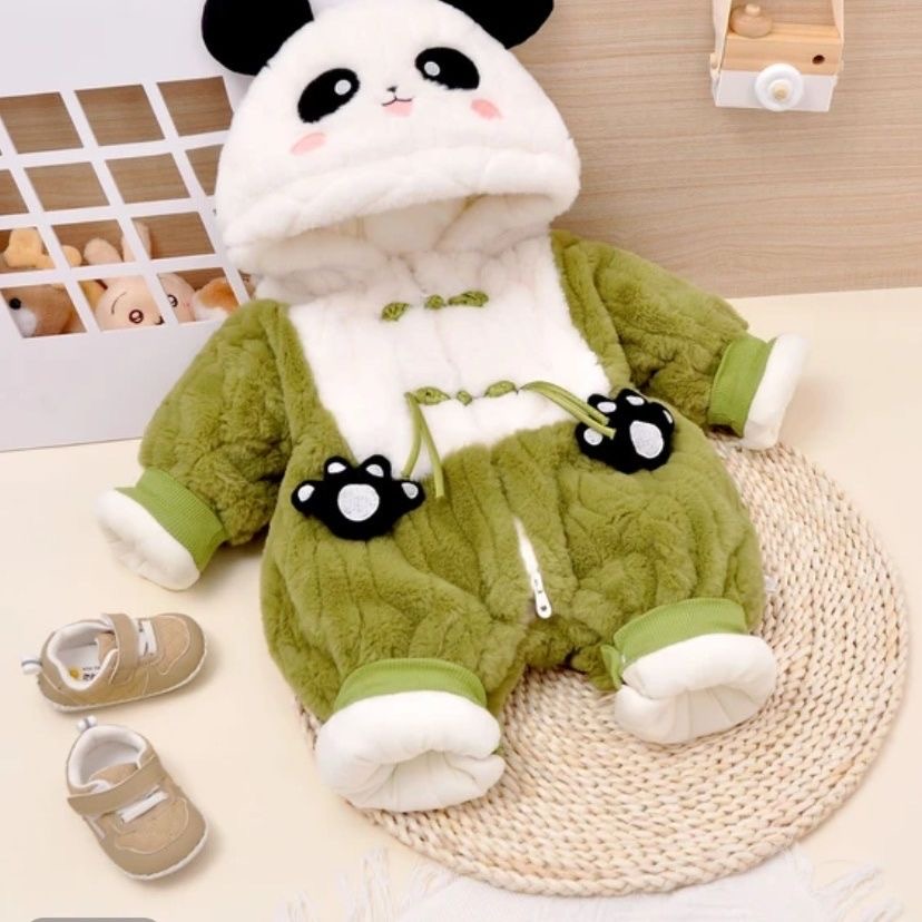 婴儿冬季冬装衣服连体保暖连体衣男女宝宝加厚外出加绒外出服外套