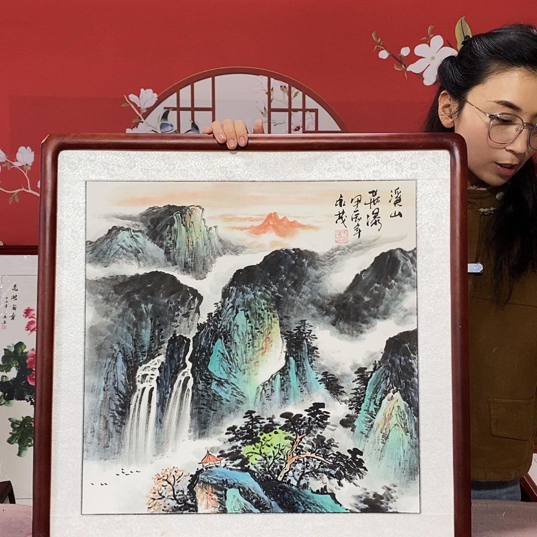 国画手写手绘国画作品63✖️63