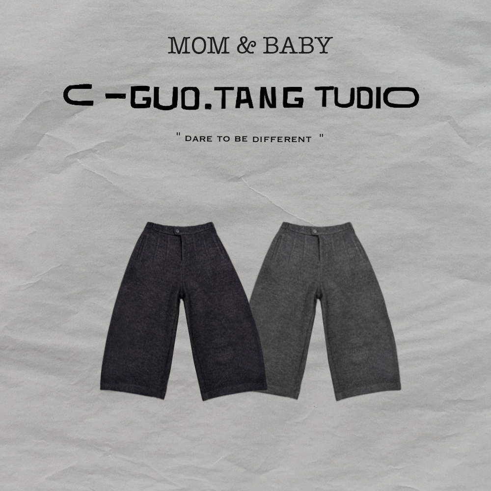 C-Guo.Tang Studio高阶品极简羊毛毛呢老钱调日系时髦九分阔腿裤