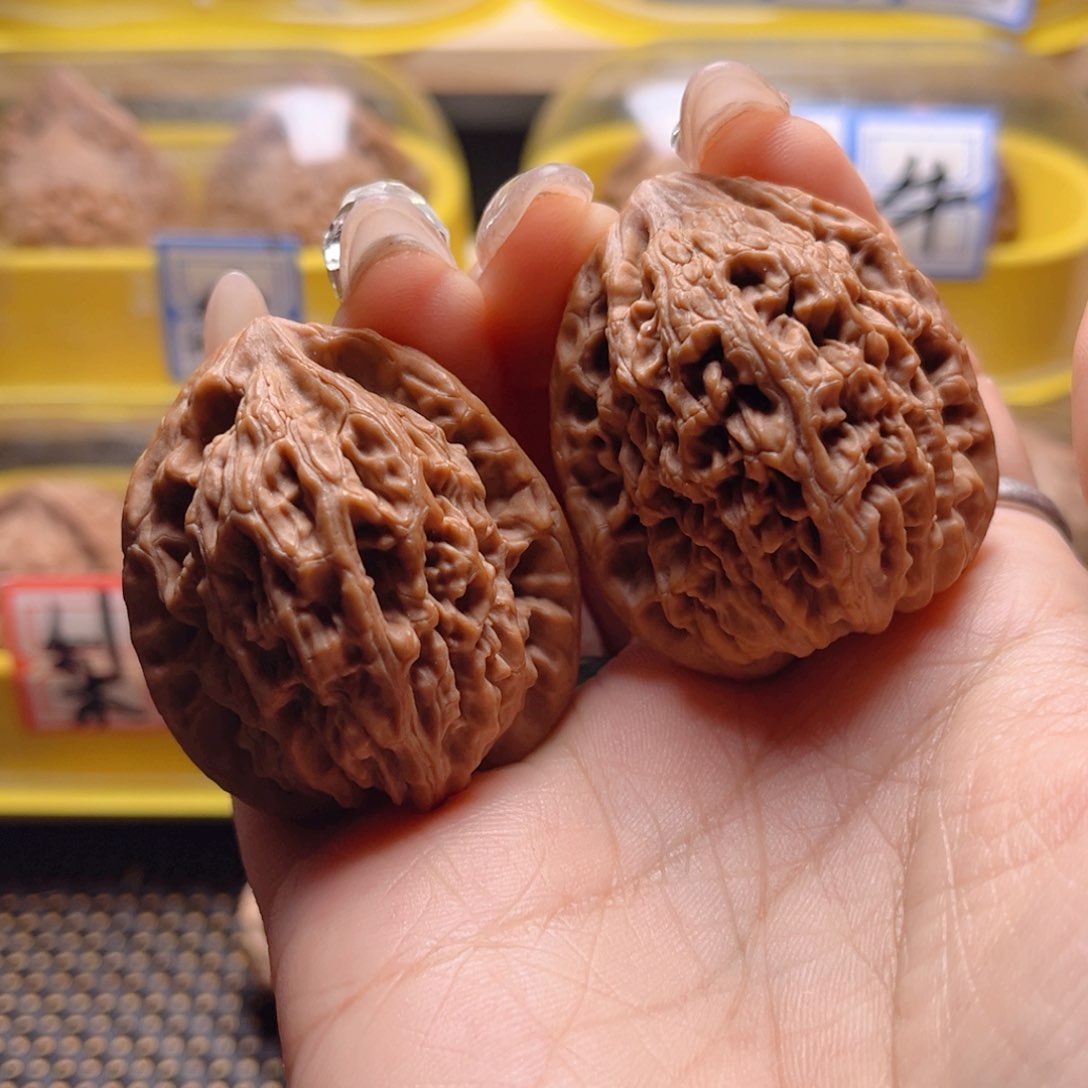 文玩核桃把件九仙庙