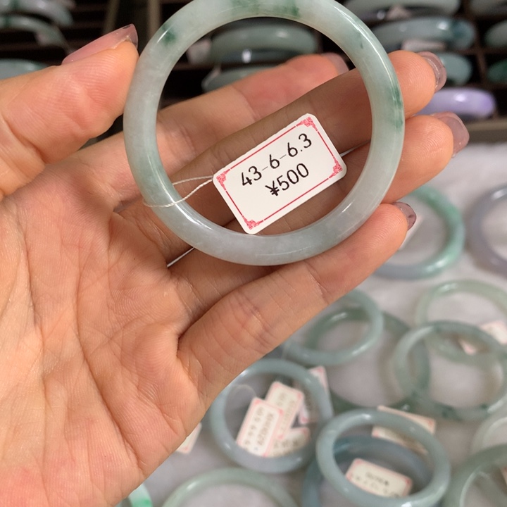 未镶嵌手镯翡翠43-6-6.3儿童款