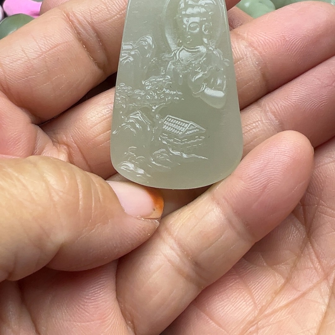 和田玉（糖玉）未镶嵌吊坠(不含链)