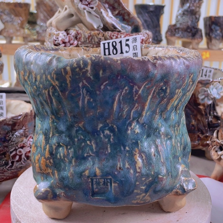 紫砂花盆景德镇陶瓷815