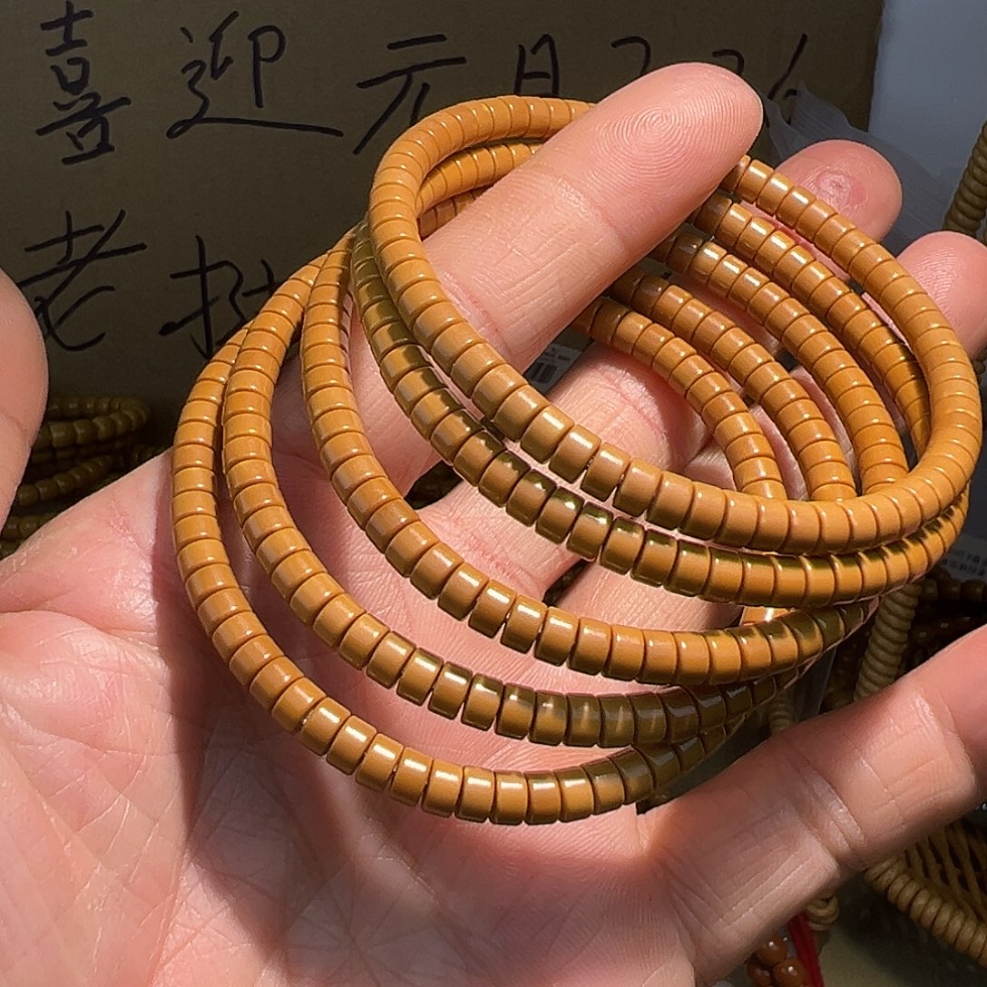 手串橄榄核老挝核尖单圈药片5.0