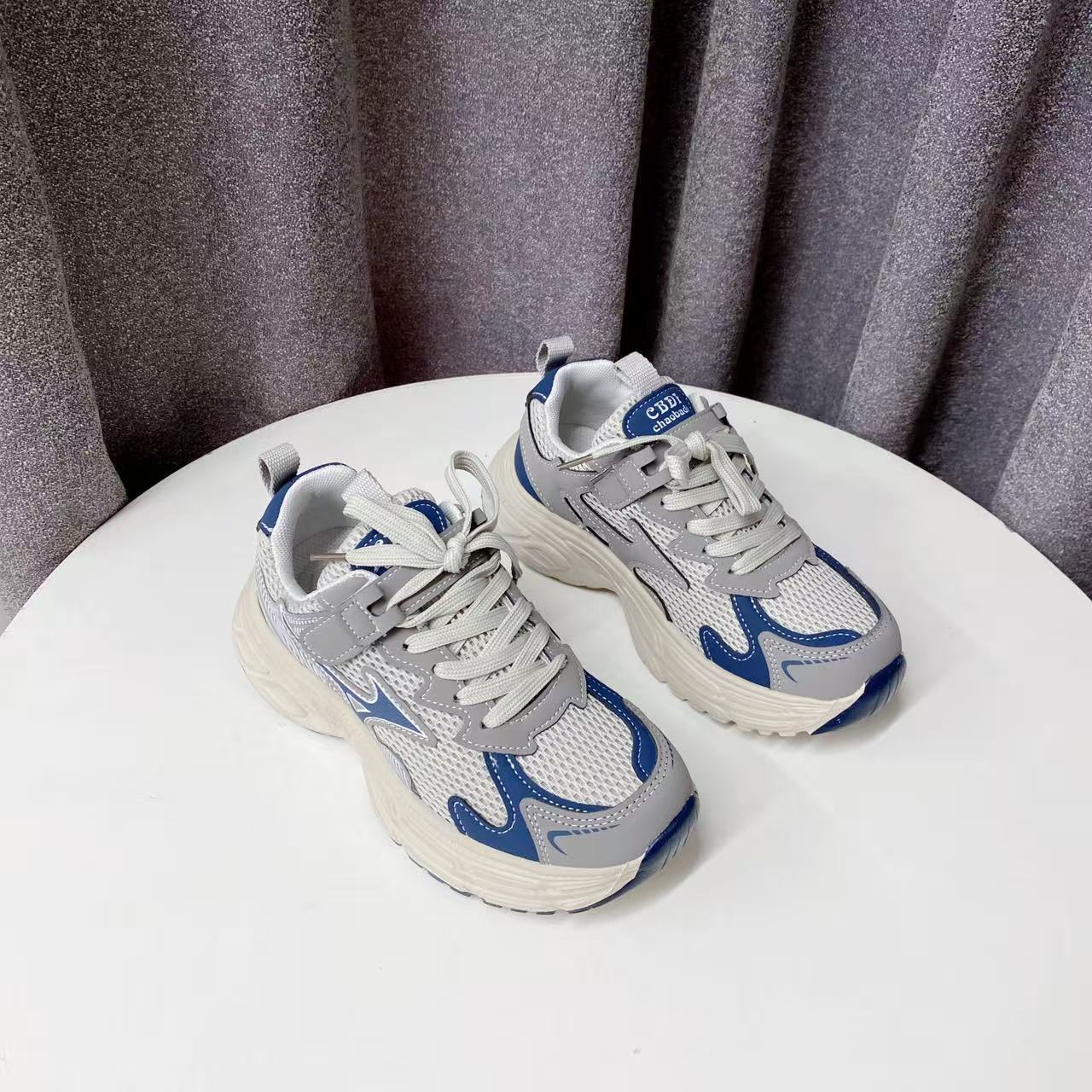 C9176 兰色   时尚儿童舒适系带休闲鞋