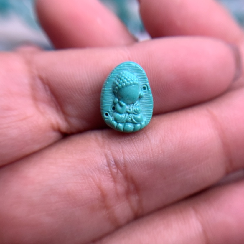 【闪购商品】绿松石未镶嵌雕刻有****?