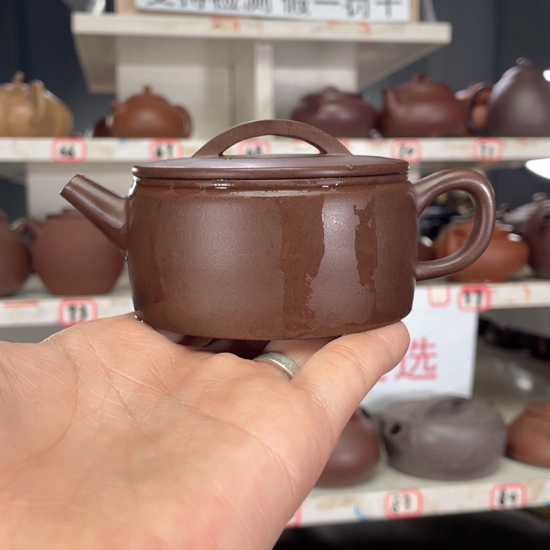 紫砂茶壶紫泥半手工140毫升