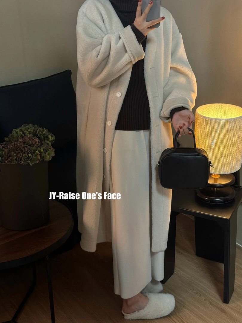 【NO退NO换】凛冬 3010秋冬毛毛宽松廓形简约长款外套