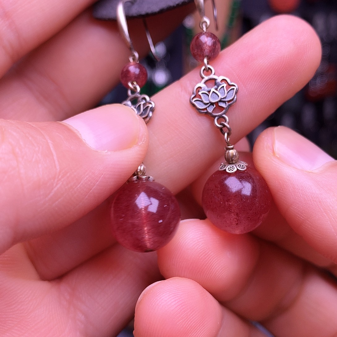 银S925镶嵌耳饰水晶