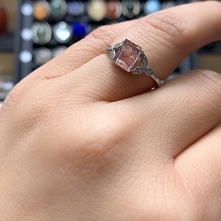 水晶水晶戒指银S925镶嵌