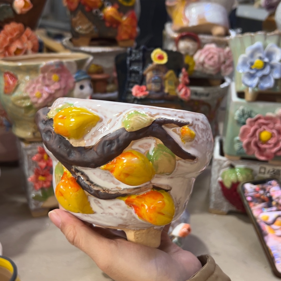 多肉花盆满20发货，爱退款拉黑