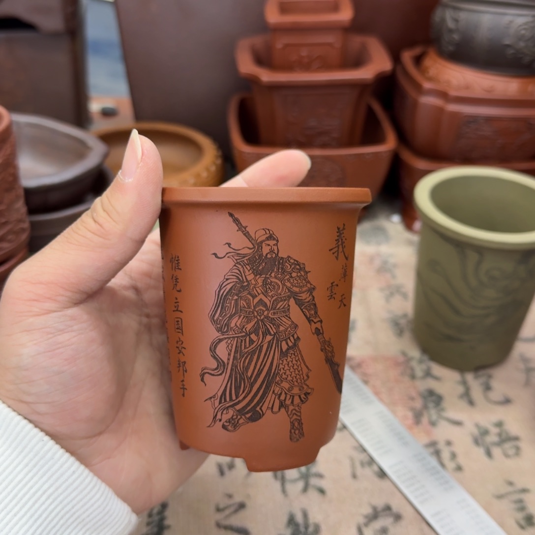 紫砂花盆宜兴紫砂正品6.5x9