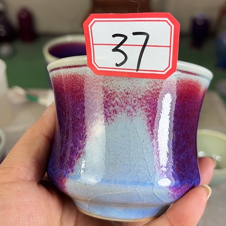 瓷片晚**舟钧瓷手工艺品杯子