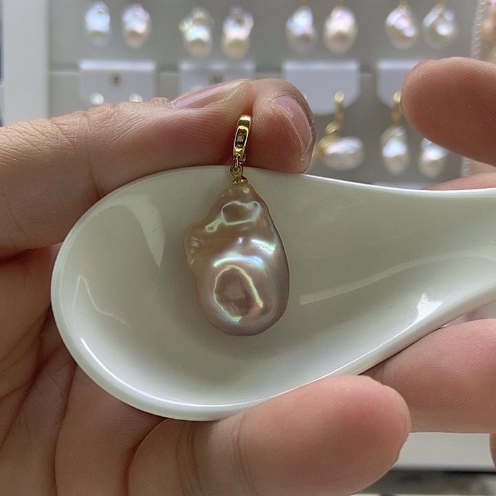 银S925镶嵌淡水珍珠颈饰47